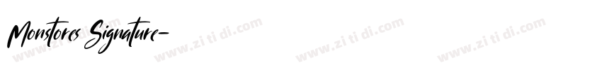 Monstores Signature字体转换